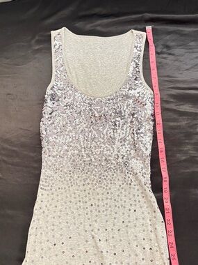 Express Sequin Tank - Cream